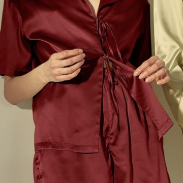 CHYRII Women’s Silk Satin Pajamas Set for Luxurious Comfort