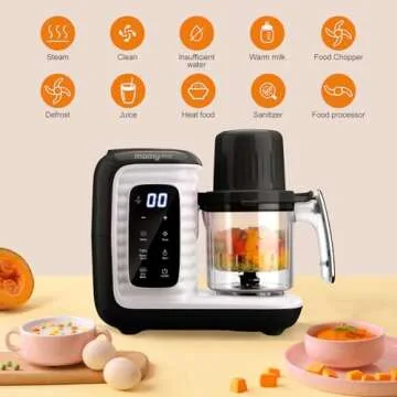 MOMYEASY Baby Food Maker, Multi Baby Food Processor, Baby Food Steamer and Food Puree Blender All-in...