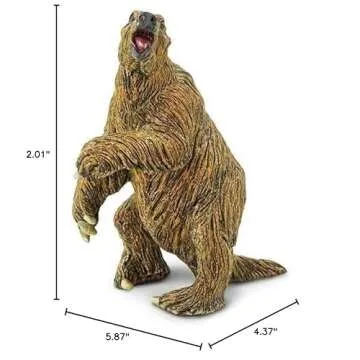 Safari Ltd. Megatherium (Giant Sloth) Figurine - Detailed 4.5" Plastic Model Figure - Fun Educational Play Toy for Boys, Girls & Kids Ages 3+