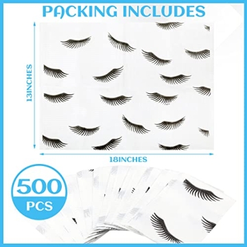 500 Pack Disposable Lashing Dental Bibs for Beauty Pros