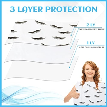 500 Pack Disposable Lashing Dental Bibs for Beauty Pros