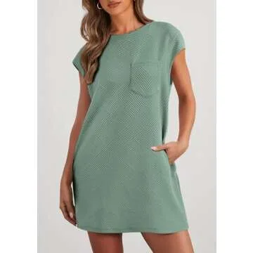 PRETTYGARDEN Women's Summer Short T Shirt Dress