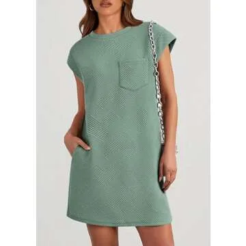 PRETTYGARDEN Women's Summer Short T Shirt Dress