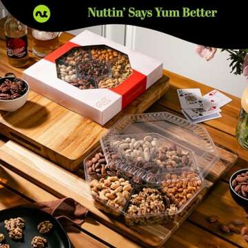 Holiday Christmas Mixed Nuts Gift Basket - 2 LB