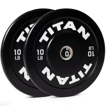 Titan Fitness 10 LB Economy Olympic Bumper Plates - Durable, Versatile Weightlifting Gear