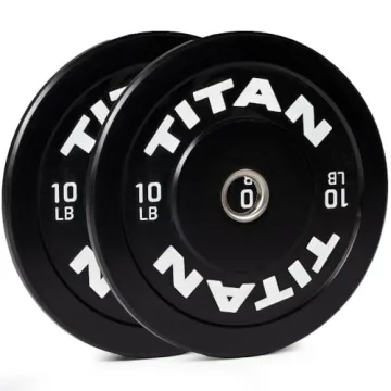 Titan Fitness 10 LB Economy Olympic Bumper Plates - Durable, Versatile Weightlifting Gear