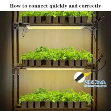 Mosthink LED Grow Light Strips 4 Packs - Enhance Your Indoor Garden with Energy-Efficient Sunlight Alternatives