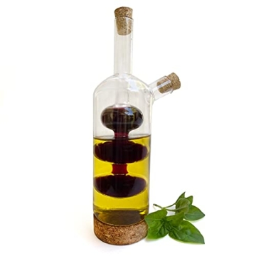 Lily's Home Glass Olive Oil and Vinegar Dispenser - Stylish and Functional Kitchen Accessory