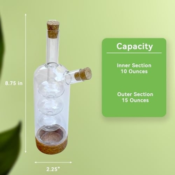 Lily's Home Glass Olive Oil and Vinegar Dispenser