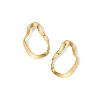 Stylish PAVOI 14K Gold Plated Wavy Drop Earrings