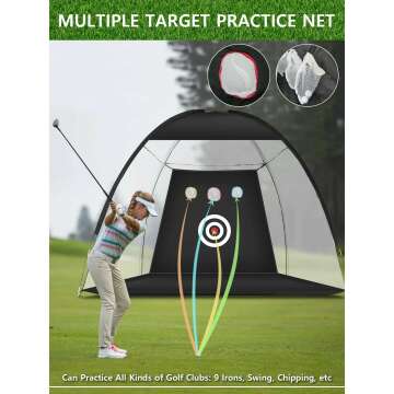 10x7ft Golf Practice Net for Home Training & Chipping
