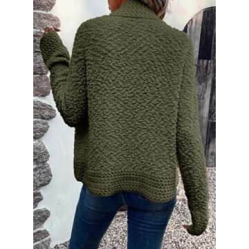 Dokotoo Womens Casual Open Front Chunky Knit Cardigan