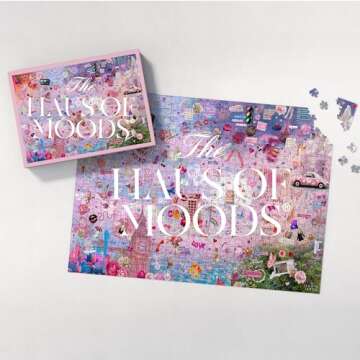 Lover Themed Easter Egg & Lyrics Jigsaw Puzzle 20" x 30" (500,1000 Piece), Puzzle Fun Game for Adult Kids, Official Haus of Moods, Music Fan Gift, Album Pop Singer Graphic Puzzle 2024 (1000 Piece)