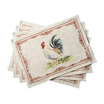 Maison d'Hermine 100% Cotton Decorative Placemats - Set of 4, Perfect for Home and Events
