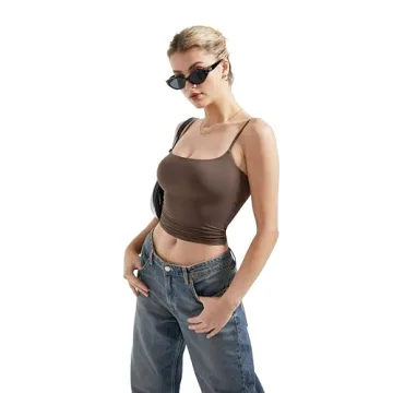 SUUKSESS Women's Sexy Square Neck Tank Top for Summer