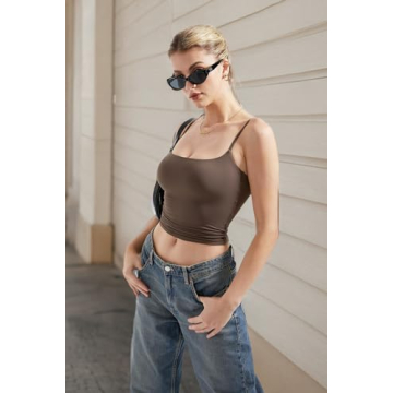 SUUKSESS Women's Sexy Square Neck Tank Top for Summer