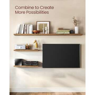 VASAGLE Wall Shelves Set of 3 for Stylish Home Organization