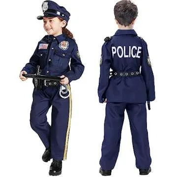 Joycover Police Officer Costume for Kids with Accessories