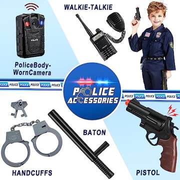 Joycover Police Officer Costume for Kids with Accessories