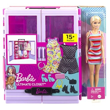 Barbie Ultimate Closet Playset with Doll & Fashion Accessories