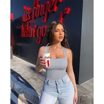 OQQ Women's Comfortable & Stylish Bodysuits