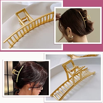 AIBEE Metal Hair Claw Clips - 4 Strong Clips for Women