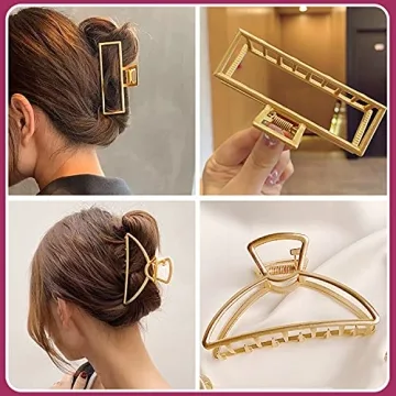 AIBEE Metal Hair Claw Clips - 4 Strong Clips for Women