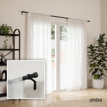 Modern Umbra Cappa Curtain Rod - Adjustable & Stylish