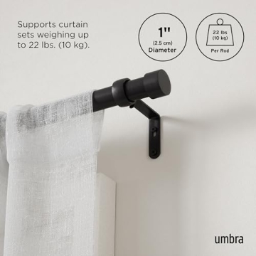 Modern Umbra Cappa Curtain Rod - Adjustable & Stylish