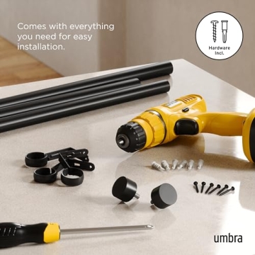 Modern Umbra Cappa Curtain Rod - Adjustable & Stylish