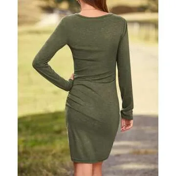 Elegant Ruched Bodycon Dress for Women | BTFBM
