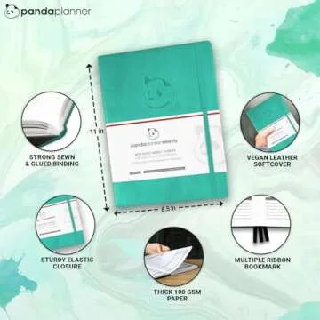 Panda Planner 2025 Undated Weekly Goal Planner - Turquoise