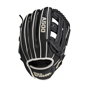 Wilson A500 Utility Youth Baseball Glove - Black/White/Blonde