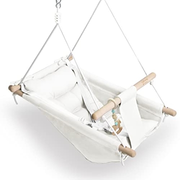 Baby Swing Indoor and Outdoor, Canvas Hammock Swing for Baby to Toddler with a Comfortable Seat, Mac...