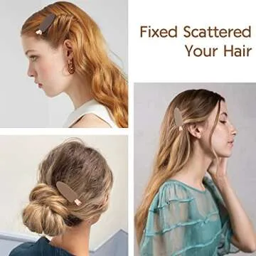 12PCS No Bend Hair Clips for Styling, Makeup, and Bangs - Non-slip, No Crease Pin Curl Clips for Thin Hair (2.3In, Brown)