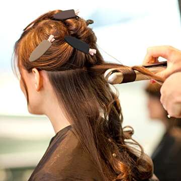 12PCS No Bend Hair Clips for Styling, Makeup, and Bangs - Non-slip, No Crease Pin Curl Clips for Thin Hair (2.3In, Brown)