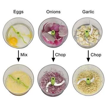 Smile Mom Food Chopper Manual, Vegetable Chopper Food Veggie Chopper Dicer Hand Quick Easy for Potato Salads Fruits Nuts Garlic Onions Meat Cutter Multifunctional