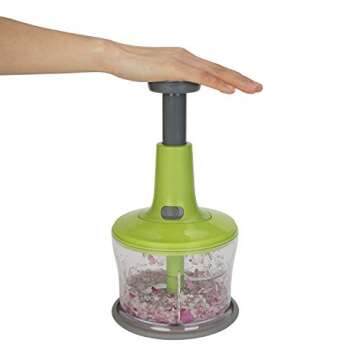 Smile Mom Food Chopper Manual, Vegetable Chopper Food Veggie Chopper Dicer Hand Quick Easy for Potato Salads Fruits Nuts Garlic Onions Meat Cutter Multifunctional