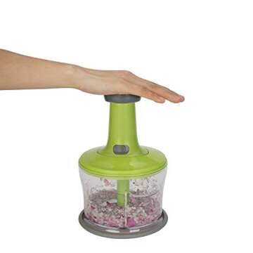 Smile Mom Food Chopper Manual, Vegetable Chopper Food Veggie Chopper Dicer Hand Quick Easy for Potato Salads Fruits Nuts Garlic Onions Meat Cutter Multifunctional