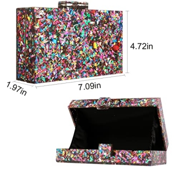 Acrylic Purses for Women Stylish Multicolor Evening Handbag
