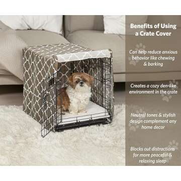 MidWest Homes for Pets Dog Crate Cover - Comforting Privacy Cover for 24-Inch Crate