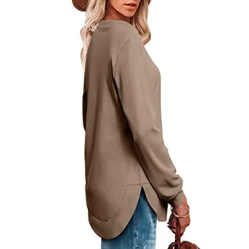 OFEEFAN Women's Cozy Long Sleeve Tunic Tops for Fall