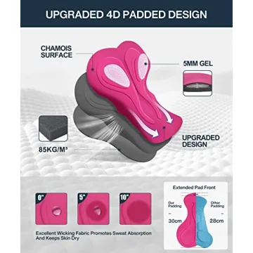 Heathyoga Womens 4D Padded Bike Shorts with Pockets