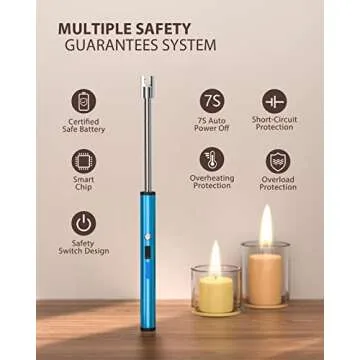 RONXS Rechargeable Arc Lighter with LED Display & Flexible Neck