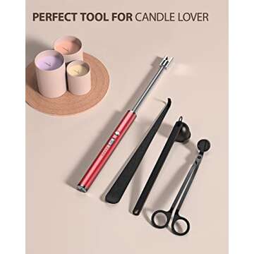 RONXS Rechargeable Arc Lighter with LED Display & Flexible Neck