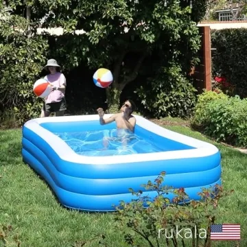 Rukala Inflatable Pool - Large, Durable and Easy to Set Up