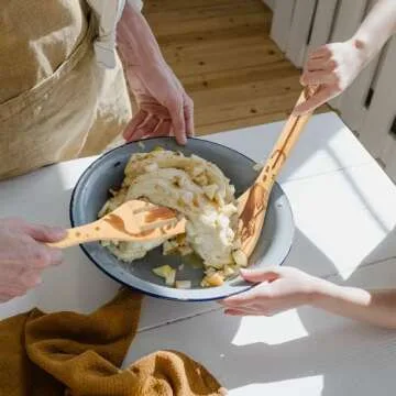 The Little Mermaid Organic Bamboo Spoons for Cooking Personalized Cartton Pattern Kitchen Burned Utensils Spatula Household Items Non-stick Kitchen Cookware Ideal Housewarming Present for Family