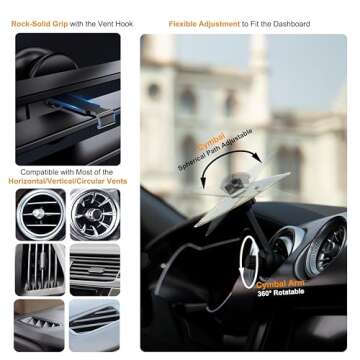 Mini Car Crash Cymbal Air Vent Clip for Music Lovers