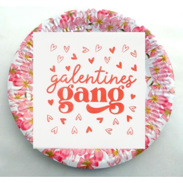 Galentines Gang Napkins, Happy Galentines Day Napkins, Galentine’s Day Decorations, Girls Ladies Galentines Day Party Decorations, ZJ Valentines Day Decorations Napkins(5 x 5 In, 50-Pack)