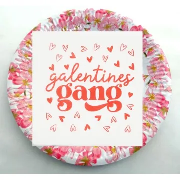 Galentines Gang Napkins, Happy Galentines Day Napkins, Galentine’s Day Decorations, Girls Ladies Galentines Day Party Decorations, ZJ Valentines Day Decorations Napkins(5 x 5 In, 50-Pack)